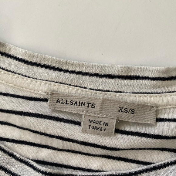 All Saints Elena striped tee XS/S - Picture 2 of 8